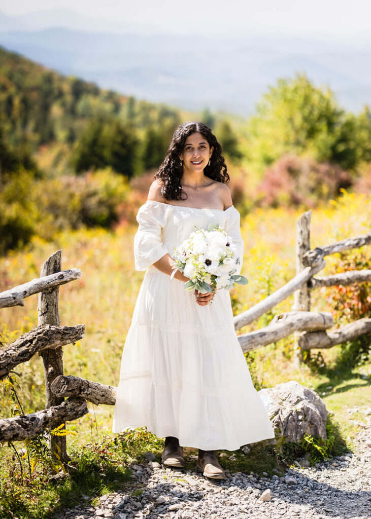 A marrier poses along Massie Gap Trail.