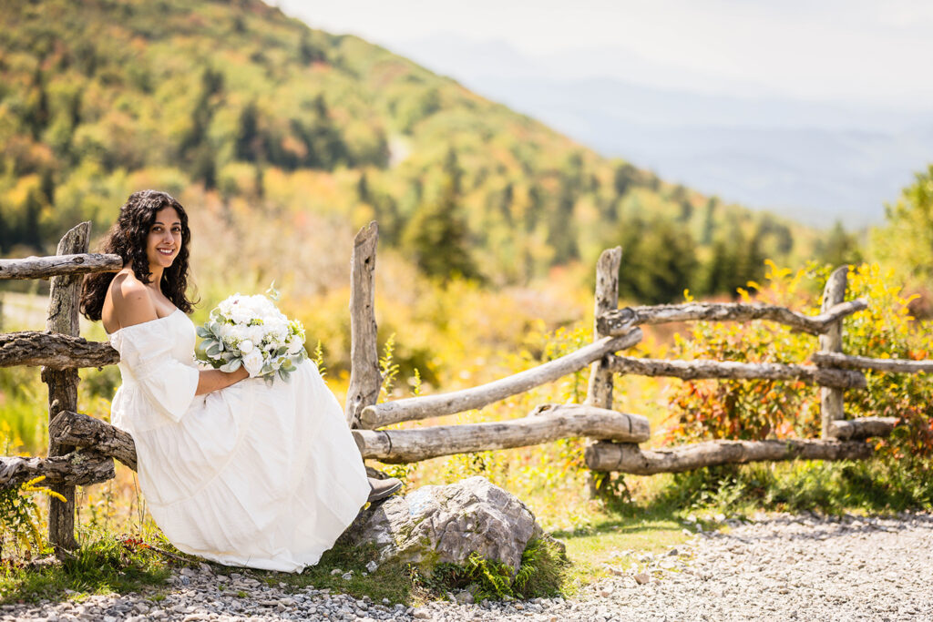 A marrier poses along Massie Gap Trail.